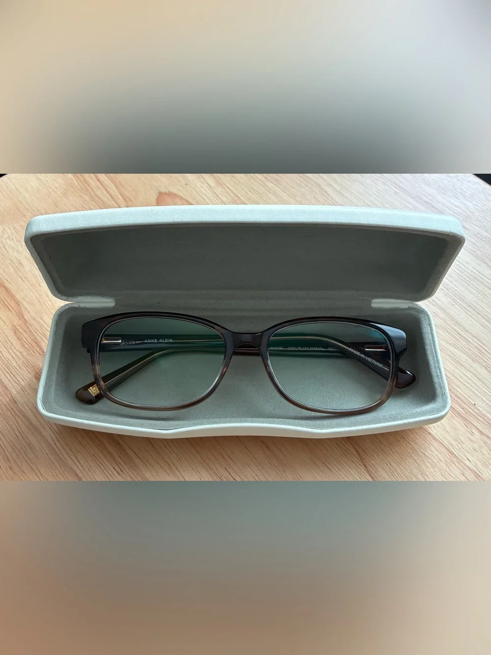 Anne Klein Eyeglasses in Plum Animal